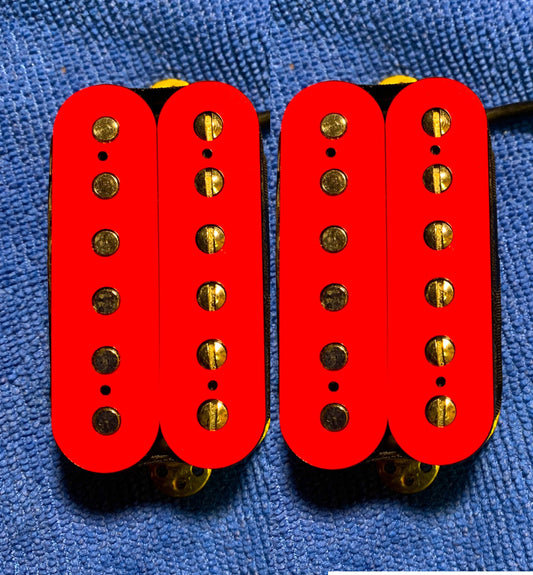 4PCS Direct mount EVH Wolfgang humbuckers with Alnico 2 magnets Vinyl Pickup Covers, 5 Colors, EZ Apply