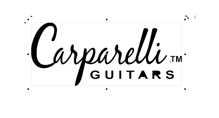 CARPARELLI GUITARS, NOT FOR PUBLIC SALE 5 silver logos