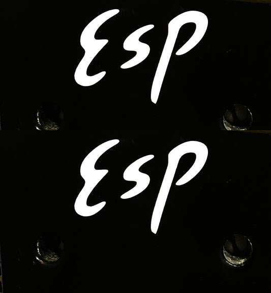 Esp Guitar Headstock Logo DIE-CUT Decal, LOT x2, OEM Size,