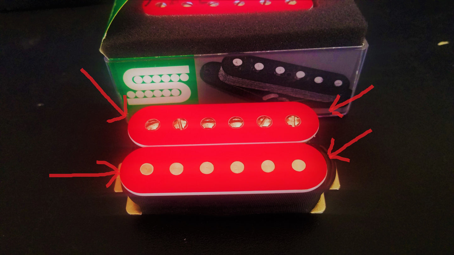 4PC COMBO SH-6N, TB-6, Seymour Duncan Humbucker, Trembucker Vinyl Pickup Covers, 5 Colors