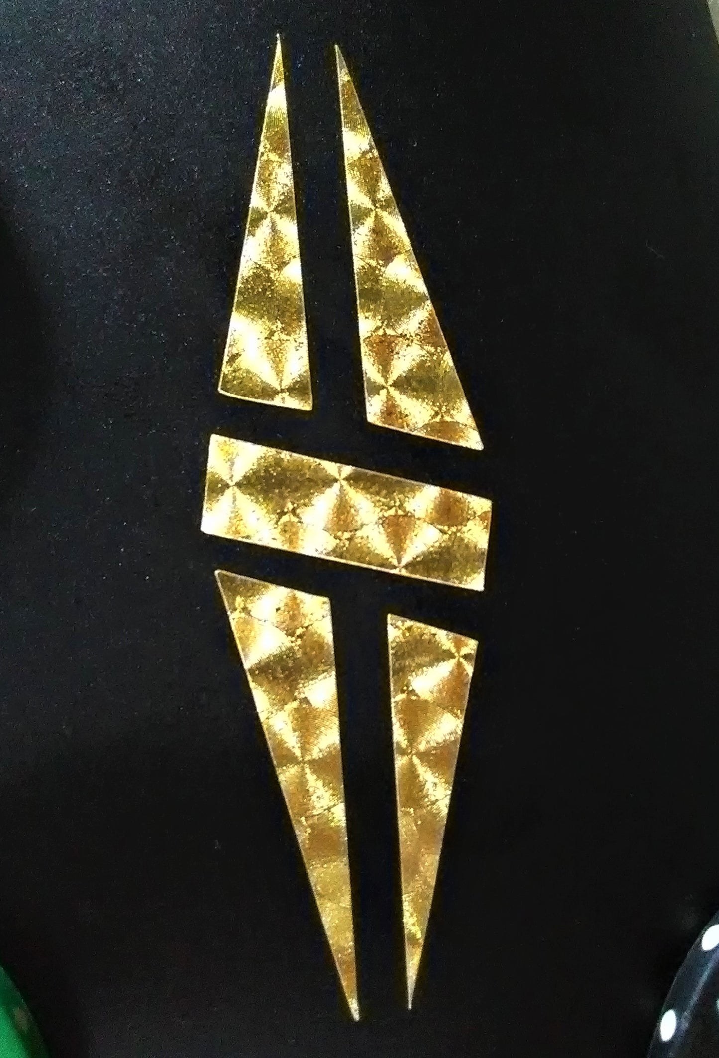 Gibson Guitar Headstock Logo & Split Diamond, Metalized Die-Cut Decal, 0.4% Turned GOLD